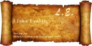 Liska Evelin névjegykártya